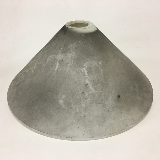 LAMPSHADE, Hanging Light - Chinaman Hat Style, Aged Opaque 35cm